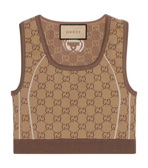 gucci shirts crop tops|gucci cropped tank top.